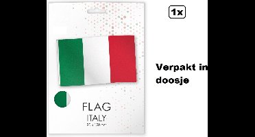 Vlag Italie 90cm x 150cm - vlag verpakt in kadodoosje - zie foto -Landen Italiaans national EK WK voetbal hockey sport festival thema feest