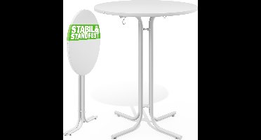 CASARIA Statafel - 80x110cm Inklapbaar Verstelbare Tafelpoten – Wit