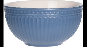 Excellent Houseware Soepkommen/serveer schaaltjes - Roman Style - keramiek - D14 x H7 cm - nacht blauw - Stapelbaar