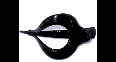 Haarclip zwart met duckklem+tanden