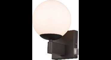 TRIO KULA - Wandlamp - Zwart mat - excl. 1x E14 10W - IP44 - Geschikt voor badkamer