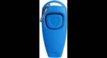 New Age Devi - 2-in-1 Luxe Clicker en Fluit voor Huisdiertraining - Blauw - Voor het Trainen van Honden, Puppy's en Katten - Inclusief Bevestigingsring - Effectieve Clicker en Fluit in één - Handige Trainingshulp voor Huisdieren
