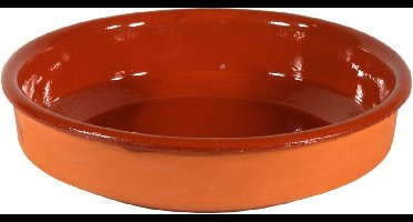 Gerimport Tapas bord/schaal - Sevilla - 35 cm - aardewerk - oranje - serveerschaal