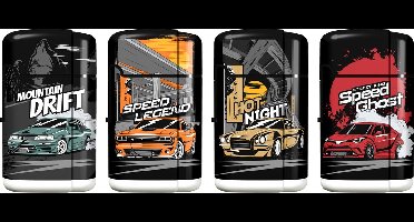 Jetflame aansteker - 4 stuks - stormaanstekers - wind aanstekers - soft print