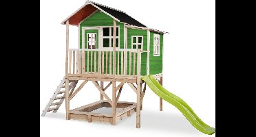 EXIT Loft 550 Houten Speelhuis - Speelhuisje voor Buiten - FSC Hout - Kinderen - Groen