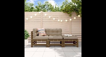 vidaXL - Tuinhoekbank - massief - grenenhout - honingbruin