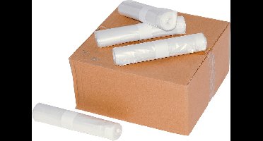 Afvalzakken 60 liter transparant - 60x80cm 40my LDPE recyclaat - Doos 300 zakken | Vlarema