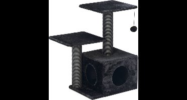 Beeztees Krabmeubel Serpa Fien - Krabpaal - Zwart - 45x34x70 cm