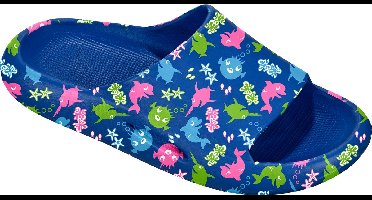 BECO-SEALIFE® badslippers voor kinderen - blauw - maat 24-25