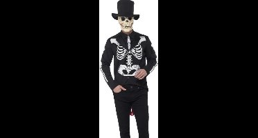 Smiffys - Day Of The Dead Senor Skeleton Kostuum - M - Zwart
