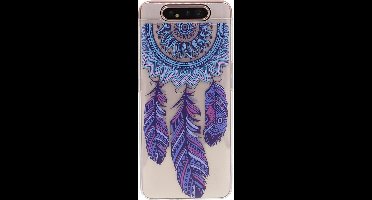 Shop4 - Geschikt voor Samsung Galaxy A80 Hoesje - Zachte Back Case Dromenvanger Kleurrijk