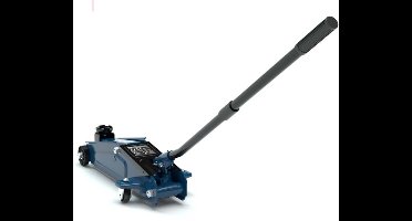 HBM Garagekrik 2,5 ton - robuust staal - 13 tot 38 cm - blauw