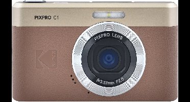 Kodak C1 compact camera - kantelbaar scherm - bruin