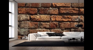 Peel & stick Fotobehang - Rustic Brickwork Charm - 250x50 centimeter