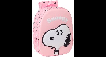 Kinderrugzak Snoopy Roze 27 x 33 x 10 cm 3D