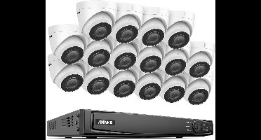IP Bewakingsset – Beveiligingscamera Set – CCTV Systeem – Video Surveillance – Dome Camera – 16 Kanaals NVR Recorder – 2TB Opslag – Nachtzicht 30 Meter – Weerbestendig IP67