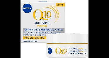 NIVEA Q10 Power Anti-Rimpel Dagcrème voor Vrouwen - Moisturizer - SPF 15 - Alle huidtypen - Crème Met Q10 en creatine - 50 ml