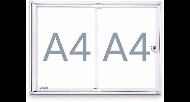MAULextraslim Vitrine - zilver - 2 x A4 - 1 stuk - 3.1 x 49 x 35.1 cm - MAUL