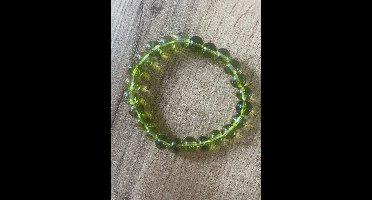 Peridoot Edelsteen Armband – 8mm Kralen - 18 cm -Handgemaakt & Spiritueel Sieraad voor Energie & Balans