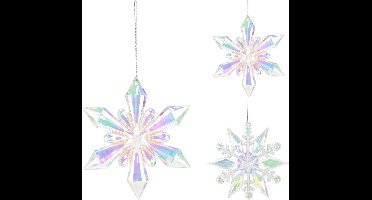 Kersthanger Sneeuwvlok 11cm iriserend