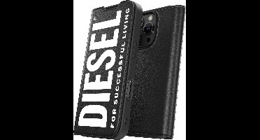 Diesel Telefoonhoesje met Flap iPhone 16 Pro – Magsafe - Zwart - Valbescherming tot 2 Meter – Draadloos Opladen – Shockproof – Backcover – Origineel Diesel Accessoire