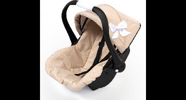 Pop autostoel met dak beige