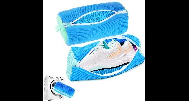 2 stuks schoenenzakken - Waszakken voor schoenen - Waszakken voor schoenen voor wasmachines en drogers - Voor sportschoenen, vrijetijdsschoenen - Herbruikbaar - Voor alle soorten en maten schoenen - blauw