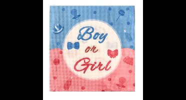 Daily Style – Servetten – Boy or Girl? – 20 stuks – Gender Reveal Feest