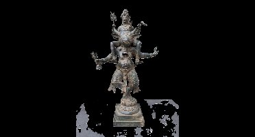 statue en bronze de Shiva chevauchant buffle sacrée Nandi/Inde