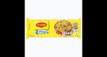 MAGGI 2 Minuten Instant Noedels Masala 420g – Snel Klaar, Rijk aan Kruiden & IJzer | Met Kajal Sticker