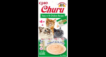 Inaba Churu Purée - Kattensnack - Tonijn Kip 4x14 g