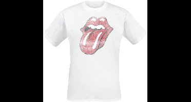 The Rolling Stones Classic Tongue Heren T-shirt - wit - XXL