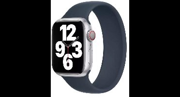Apple Siliconen solobandje voor de Apple Watch | 44/45/46/49 mm - Maat 9 - Storm Blue