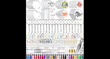 292-Delig Knutselpakket met 30 Karabijnhaak Sleutelhangers, 30 Transparant Plexiglas Plaat, 30 Hangers, 30 Kwastjes, 20 Oorbelhaak - Foto Keychain, Oorbellen, Sieraden Maken - Knutselen voor Meisjes, Jongens, Volwassenen - Sleutelringen Sleutellabels