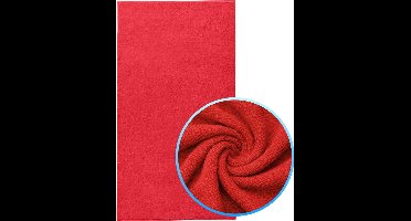 Funnies Strandlaken XXL Rood Extra groot - 100x200 cm - Hoogwaardig Katoenen OEKO-TEX Strand Handdoek - 500 gram/m2 Luxe Dikte - Extra zacht - Sneldrogend Badhanddoek - Ideaal voor Strand, Sauna, Zwembad, Vakantie en Sport - Badlaken