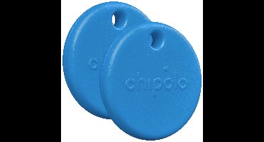 Chipolo Pop - Bluetooth Tracker & KeyFinder - Werkt met Apple Find My & Android Find My Device - Tracker Apple iPhone & Android - 120 dB - Blauw - 2 Pack