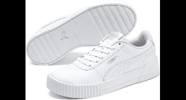PUMA Carina L Dames Sneakers - Puma White-Puma White-Puma Silver - Maat 36