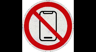 Geen smartphones verbodsbord - Sign Again materiaal - 40 cm