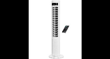 Duux Elevate – Stille Torenventilator met Ionisator – 26 Snelheden & Slaapmodus - Wit