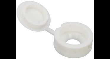 Dak&Gevel afdekkap kunststof wit – voor schroef Ø 5 mm (100 stuks)