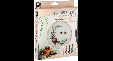 Creative Craft Group borduurset bloemen en bijtjes - Vanaf 6 jaar - Stimuleert creativiteit