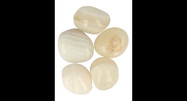 Agaat wit 250 gr. trommelstenen (mt3)