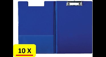 10 x Klembordmap Esselte - kopklem - PP - A4 - blauw