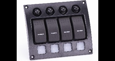 Sierra 4-voudig Schakelpaneel 12-24V inclusief automatische Zekeringen | SP21000