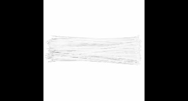 Smart Kabelbinders, Tie-wraps, Tyraps, 4,8 x 300 mm WIT, 100 stuks