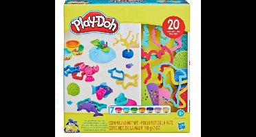 Hasbro - Play-Doh - Onderwater Wereld Set - 20 Gereedschappen + 7 kleipotjes - boetseren - kleien