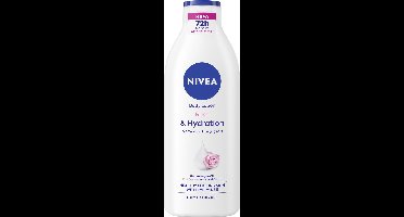 NIVEA Rozenbloem Body Lotion - Voor Normale tot Droge Huid - Bio Argan Olie, Rozebloem en Voeden Serum - 72H Hydraterende Lotion 400ml