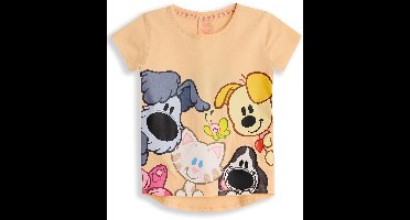 Woezel & Pip T-shirt meisjes - Perzik - Maat 98/104 - Meiden shirt