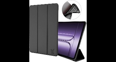 Hoes geschikt voor OnePlus Pad 3 (13.2 inch - 2025) – Tri-Fold Smart Bookcase met Auto/Wake Functie – Zwart
