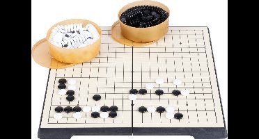 Reis Go Spel Magnetisch – Opklapbaar Bord 28 x 28 cm – Met Opbergcompartiment – Strategisch Bordspel voor Onderweg – Engelhart Games